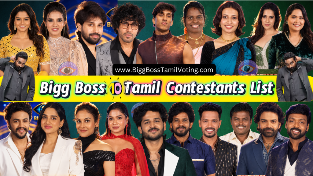 Bigg Boss 10 Tamil Contestants List with images